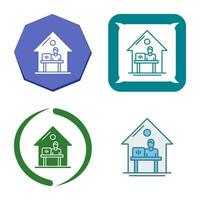 Work At Home Vector Icon