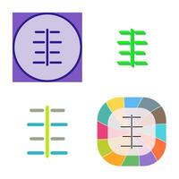 Unique Center Align Vector Icon