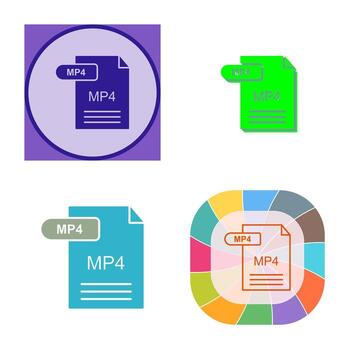 icono de vector de mp4