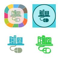Digital Library Vector Icon