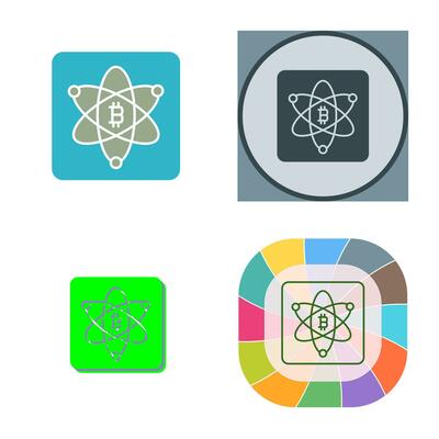 Bitcoin Science Vector Icon