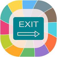 Unique Exit Vector Icon