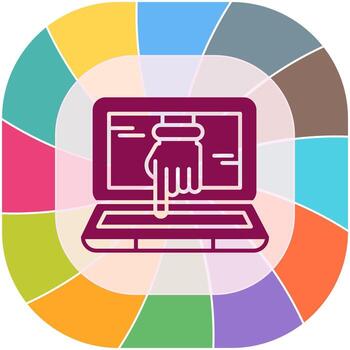 Computer Hacking Vector Icon