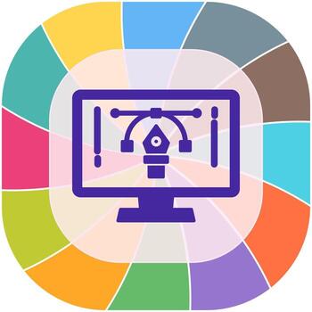 icono de vector de aprendizaje electrónico