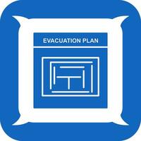 icono de vector de plan de evacuación