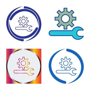 icono de vector de soporte técnico único