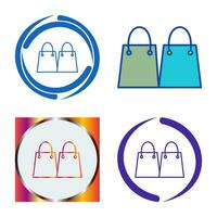 Unique Shopping Bags Vector Icon