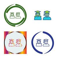 Unique Graduates Vector Icon