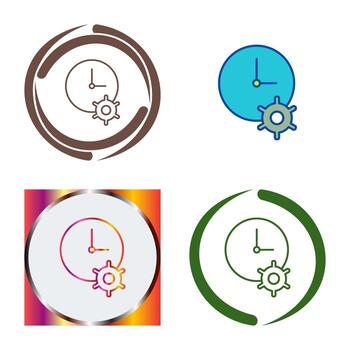 icono de vector de optimización de tiempo único