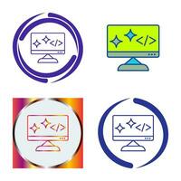 Unique Clean Code Vector Icon