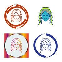 Hair Curly Vector Icon