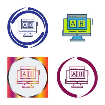 icono de vector de prueba ab