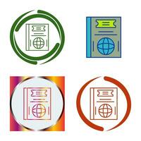 icono de vector de pasaporte