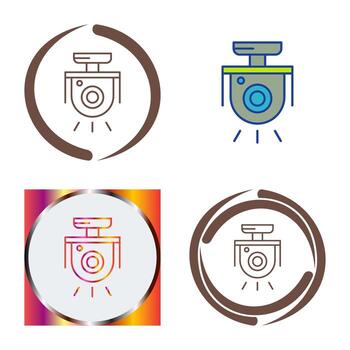 icono de vector de cámara de seguridad