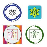 Bitcoin Science Vector Icon