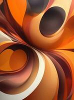 abstract colorful background with curved lines. 3d rendering, 3d illustration. photo