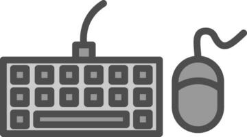 Keyboard And Mouse Vector Icon Design