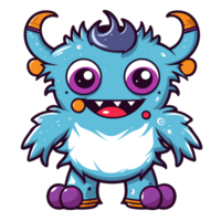 magnifique kawaii monstre clipart - ai génératif png