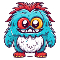 magnifique kawaii monstre clipart - ai génératif png