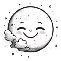 magnifique lune clipart - ai génératif png