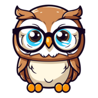 Beautiful Kawaii Style Owl Clipart - Ai Generative png