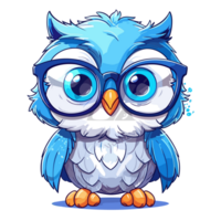 magnifique kawaii style hibou clipart - ai génératif png