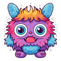 hermosa kawaii monstruo clipart - ai generativo png