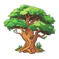 hermosa árbol clipart - ai generativo png