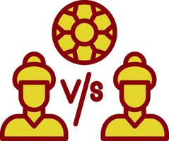 Player Versus Player Vector Icon Design