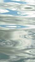 Water wave textured background.Reflection of blue sky with clouds.Vertical. video