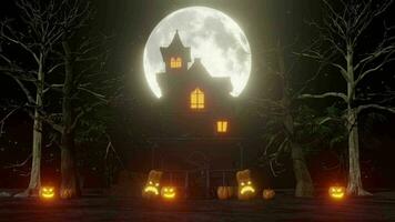 halloween opgejaagd huis achtergrond video