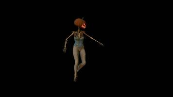 squelette citrouille tête Danse video