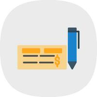 Cheque Vector Icon Design