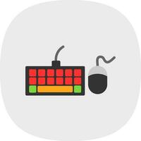 Keyboard And Mouse Vector Icon Design