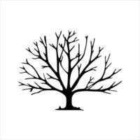 Tree Stands Dead Vector Illustration in the Dry Season.