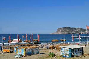 beach in Alanya Turkey on a sunny warm summer day photo