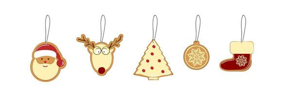 Christmas gingerbread cookies. vector