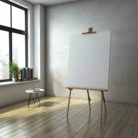 Blank canvas Mock up interior design. Generative AI photo