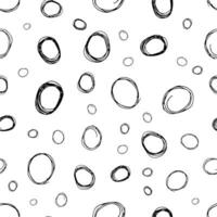 Seamless pattern with sketch circles shape vector