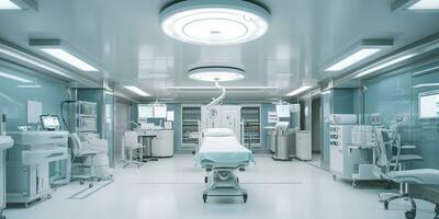 minimalistic design Interior of operating room in modern clinic. AI Generative photo