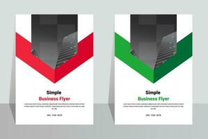 Minimalist company marketing A4 flyer template vector