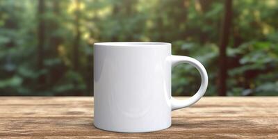 White Mug mockup. Generative AI photo