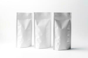Blank Bag mockup design on white background. Generative AI photo