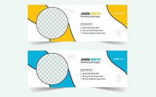 Corporate Professional Business Email Signature Design Template Free Vector