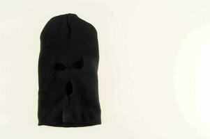 a black beanie with holes photo