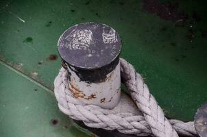 a rope on a boat photo