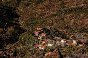 Houses on a hill photo