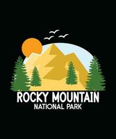 Rocky Mountain Vector, T-shirt design vector
