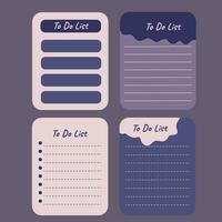 Purple To Do List Pack vector