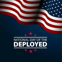 National Day Of The Deployed background vector illustration